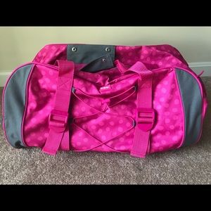 Pink polka dot Gym bag